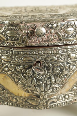 Lot 166 - A 19TH CENTURY OTTOMAN SILVER PANELLED CASKET