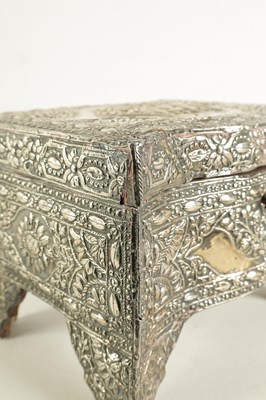 Lot 166 - A 19TH CENTURY OTTOMAN SILVER PANELLED CASKET