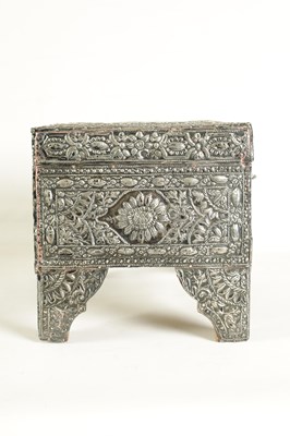 Lot 166 - A 19TH CENTURY OTTOMAN SILVER PANELLED CASKET