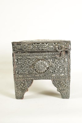 Lot 166 - A 19TH CENTURY OTTOMAN SILVER PANELLED CASKET