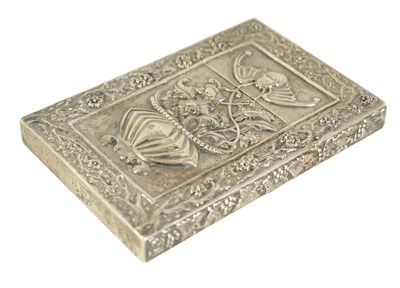 Lot 156 - A 19TH CENTURY CHINESE SILVER CARD CASE BY SUN SHING