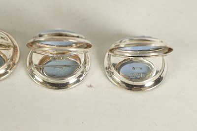 Lot 450 - A CASED SET OF FOUR WEDGWOOD SILVER MENU HOLDERS