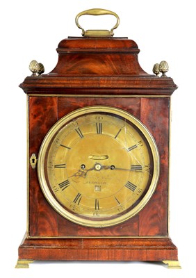 Lot 827 - CHARLES HOWSE, LONDON. A GEORGE III MAHOGANY VERGE BRACKET CLOCK