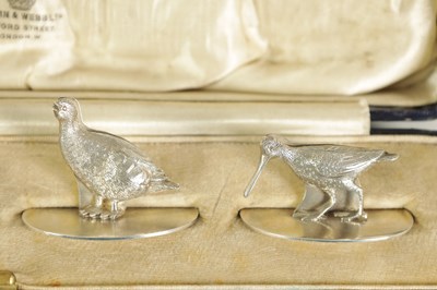 Lot 415 - A CASED SET OF FOUR SILVER ANIMALIER MENU HOLDERS