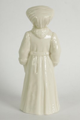 Lot 41 - THE MOTORIST. A VERY RARE ROYAL WORCESTER PORCELAIN CANDLE EXTINGUISHER