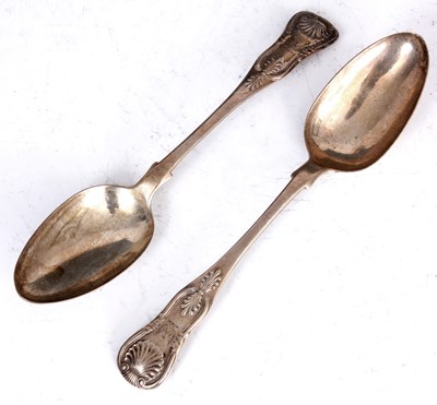 Lot 100 - A PAIR OF SCOTTISH SILVER TABLE SPOONS app....