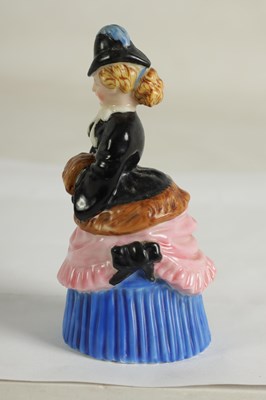 Lot 19 - A RARE ROYAL WORCESTER “ENGLISH LADY” CANDLE EXTINGUISHER