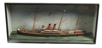 Lot 617 - A 19TH CENTURY SHIP'S DIORAMA
