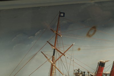 Lot 617 - A 19TH CENTURY SHIP'S DIORAMA