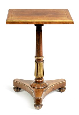 Lot 999 - A REGENCY ROSEWOOD AND PARCEL GILT OCCASIONAL TABLE