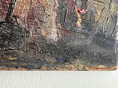 Lot 777 - ATT. TOM THOMSON (CANADIAN 1877-1917) OIL ON PLYWOOD PANEL