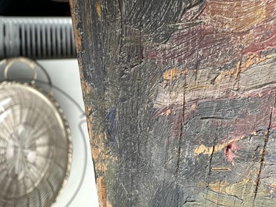Lot 777 - ATT. TOM THOMSON (CANADIAN 1877-1917) OIL ON PLYWOOD PANEL