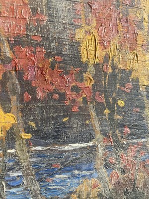 Lot 777 - ATT. TOM THOMSON (CANADIAN 1877-1917) OIL ON PLYWOOD PANEL