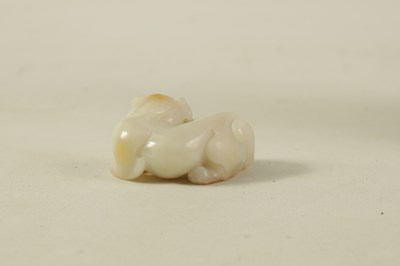 Lot 133 - A CHINESE WHITE JADE SCULPTURE