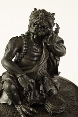 Lot 152 - A LARGE MEIJI PERIOD JAPANESE BRONZE KORO AND COVER