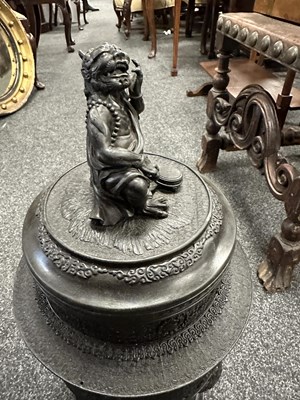 Lot 152 - A LARGE MEIJI PERIOD JAPANESE BRONZE KORO AND COVER