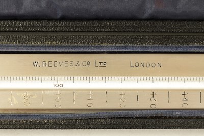 Lot 402 - A LARGE CASED STANDARD THERMOMETER BY W. REEVES & CO. LONDON