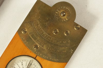 Lot 408 - A CASED BOXWOOD AND BRASS INCLINOMETER LEVEL BY STANLEY, LONDON