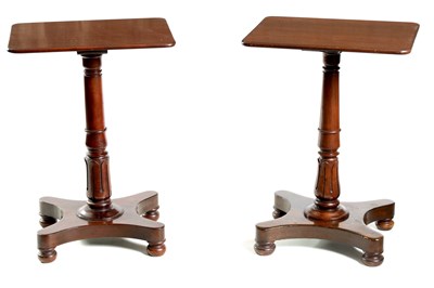 Lot 904 - A PAIR OF MID 19TH CENTURY MAHOGANY SIDE TABLES IN THE MANNER OF WILLIAM & GIBSON