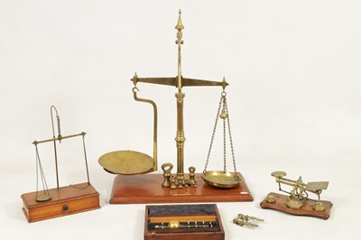 Lot 410 - A COLLECTION OF 19TH CENTURY WEIGHING SCALES