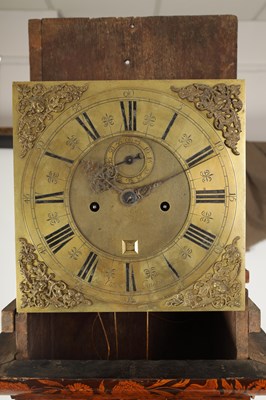 Lot 729 - RICHARD COLSTON, LONDON, A WILLIAM AND MARY MONTH GOING WALNUT AND MARQUETRY LONGCASE CLOCK