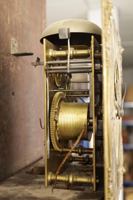 Lot 729 - RICHARD COLSTON, LONDON, A WILLIAM AND MARY MONTH GOING WALNUT AND MARQUETRY LONGCASE CLOCK