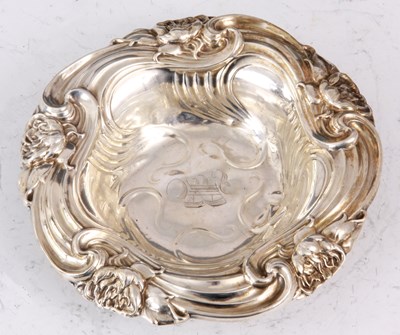 Lot 161 - AN AMERICAN SILVER WATER LILY PATTERN SHAPED...