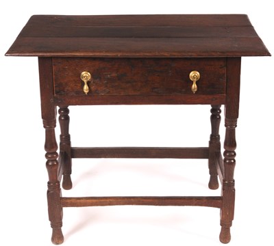 Lot 670 - An 18th Century joined Oak SIDE TABLE with...