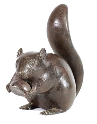 Lot 151 - A JAPANESE MEIJI PERIOD BRONZE SCULPTURE OF A RAT