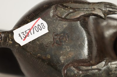 Lot 151 - A JAPANESE MEIJI PERIOD BRONZE SCULPTURE OF A RAT