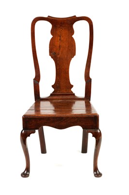 Lot 1070 - AN 18TH CENTURY NORTH COUNTRY WALNUT SIDE CHAIR