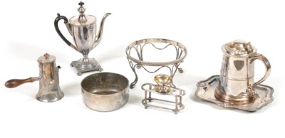 Lot 347 - A COLLECTION OF SEVEN PIECES OF OLD SHEFFIELD PLATE , INCLUDING ONE MATTHEW BOULTON AND A GOOD LARGE TANKARD