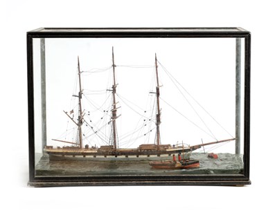 Lot 581 - A 19TH CENTURY SHIP'S DIORAMA