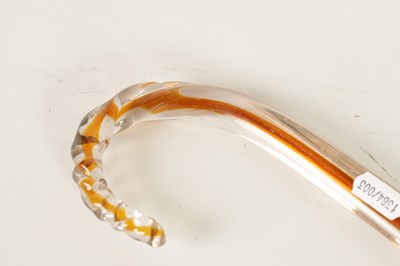 Lot 6 - A LATE 19TH CENTURY GLASS WALKING STICK