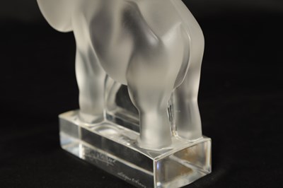 Lot 15 - A LALIQUE FROSTED GLASS ELEPHANT