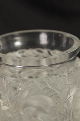 Lot 20 - A LALIQUE ‘BAGATELLE’ FROSTED AND CLEAR GLASS VASE