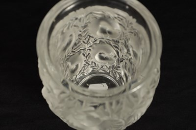 Lot 20 - A LALIQUE ‘BAGATELLE’ FROSTED AND CLEAR GLASS VASE