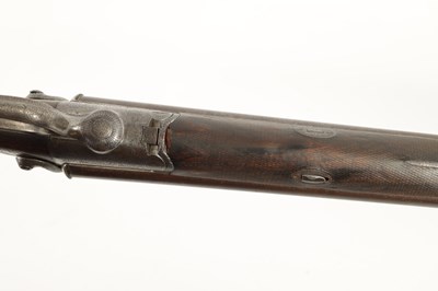 Lot 378 - A 19TH CENTURY CASED PIN FIRE DOUBLE BARREL SHOTGUN BY EDWARD LONDON