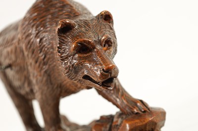 Lot 860 - A LATE 19TH CENTURY CARVED BLACK FOREST BEAR TRINKET BOX