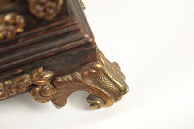 Lot 796 - A LATE 19TH CENTURY EBONISED BASKET TOP BRACKET CLOCK