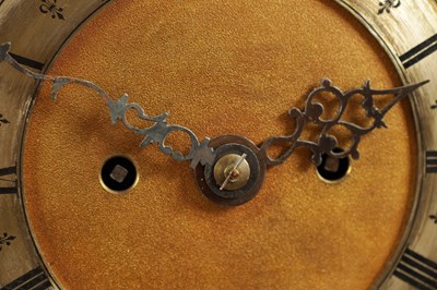 Lot 796 - A LATE 19TH CENTURY EBONISED BASKET TOP BRACKET CLOCK