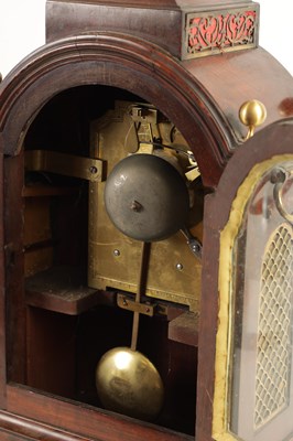 Lot 734 - JOHN THWAITES, LONDON. A REGENCY INLAID FIGURED MAHOGANY BRACKET CLOCK