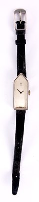 Lot 176 - AN UNUSUAL SILVER CASED WRISTWATCH SIGNED...