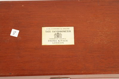 Lot 415 - AN EARLY 19TH CENTURY CHRONDROMETER TOGETHER WITH CASED SACCHAROMETERS