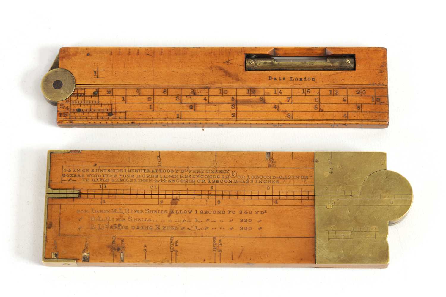 Lot 414 - AN INDIAN ARMY INCLINOMETER TOGETHER WITH ANOTHER