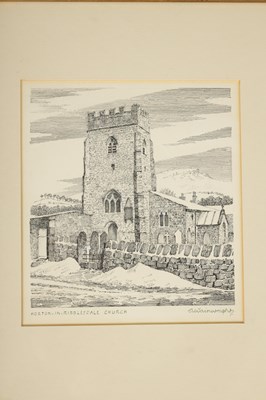 Lot 666 - ALFRED WAINWRIGHT (1907-1991) ORIGINAL PEN AND INK, ENTITLED 'HORTON-IN-RIBBLESDALE CHURCH'