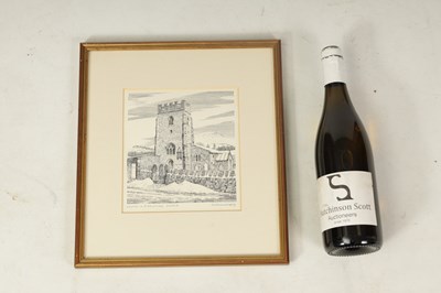 Lot 666 - ALFRED WAINWRIGHT (1907-1991) ORIGINAL PEN AND INK, ENTITLED 'HORTON-IN-RIBBLESDALE CHURCH'