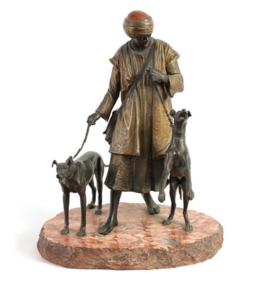 Lot 559 - A LARGE AND IMPRESSIVE EARLY 20TH CENTURY BERGMAN STYLE AUSTRIAN COLD PAINTED BRONZE FIGURE GROUP