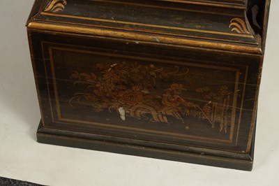 Lot 738 - JOSEPH ROSE & SON LONDON. A GEORGE III GREEN LACQUER CHINOISERIE DECORATED EIGHT-DAY LONGCASE CLOCK