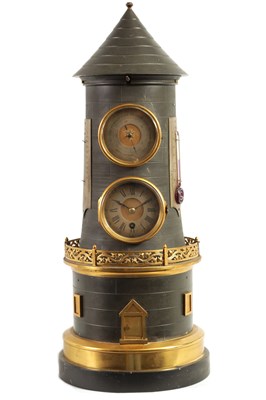 Lot 764 - A 19TH CENTURY FRENCH INDUSTRIAL AUTOMATION WINDMILL CLOCK
